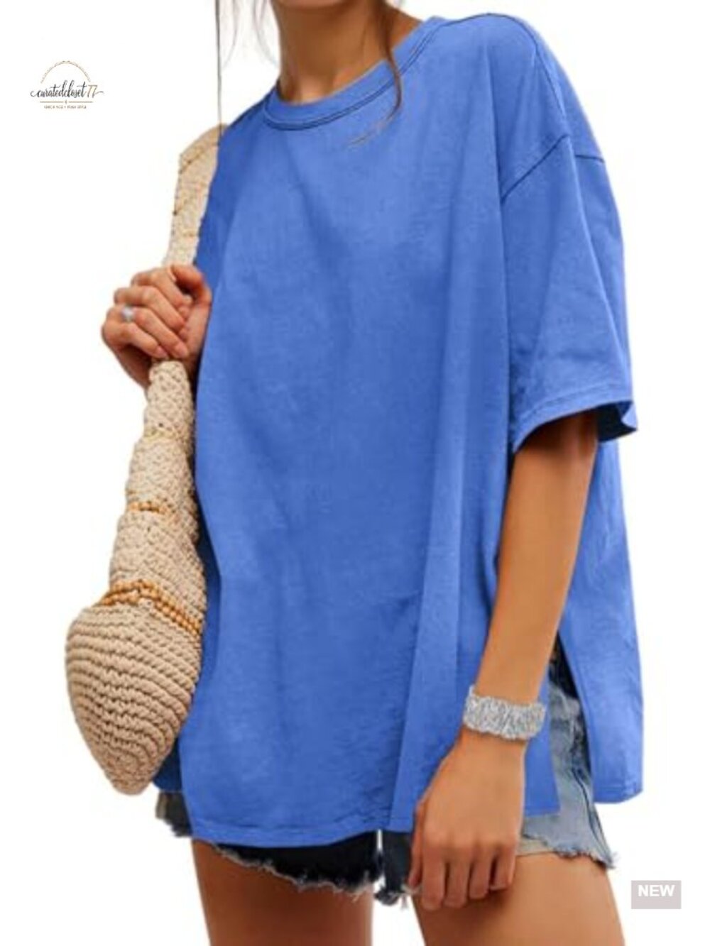 Oversized Soft T-Shirt Short Sleeve Crew Neck Summer Casual Tee